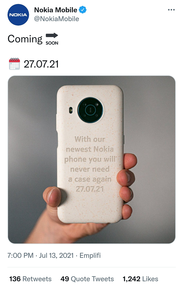 蔡司鏡頭加持！諾基亞新機(jī)即將發(fā)布：后置圓環(huán)四攝