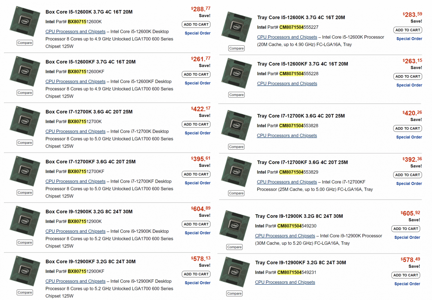 英特爾第 12 代酷睿 Alder Lake 偷跑：i9-12900K 美國售價約 3900 元，整體漲價 5~12%