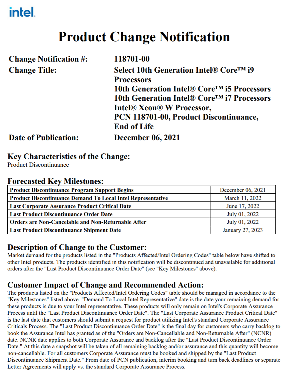 筆記本告別 14nm 工藝，英特爾將停產(chǎn) 10 代酷睿 H 處理器