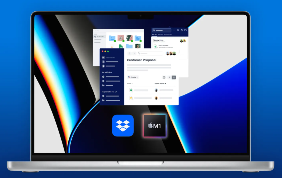 Dropbox 網盤已原生支持蘋果 M1 Mac-站長資訊網