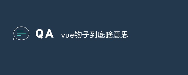 vue鉤子到底啥意思