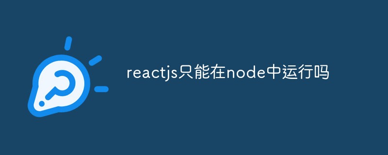 reactjs只能在node中運(yùn)行嗎