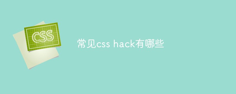 常見(jiàn)css hack有哪些