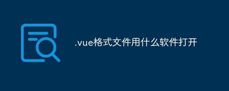 .vue格式文件用什么軟件打開