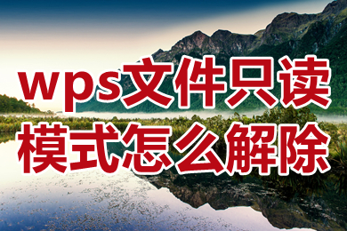 wps文件只讀模式怎么解除 wps如何取消只讀模式