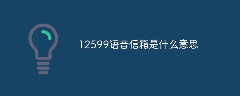 12599語音信箱是什么意思