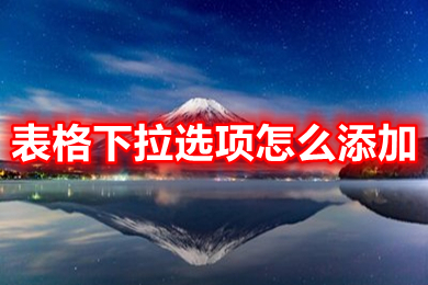 表格下拉選項(xiàng)怎么添加 表格怎么加下拉框選項(xiàng)